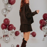 ROSALIND BROWN KNITTED TWO-PIECE SET