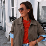 KEELY TAUPE SHORTSLEEVE TRENCHCOAT