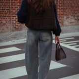 BLUE WIDE LEG JEANS A3412-B