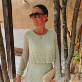 CENOTE MINT LACE DRESS