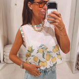 PRE-ORDER SUZANNE ECRU LEMON TOP