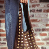 KESSY BROWN STUDS BAG
