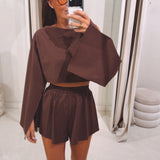 HOLBOX BROWN LINEN TWO-PIECE SET