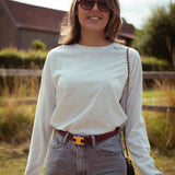 NEBRASKA LIGHT GREY LONGSLEEVE SHIRT