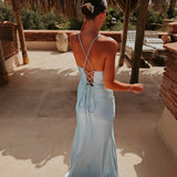 TASNIME LIGHT BLUE DRESS