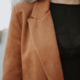 KAYLA CAMEL SUEDE BLAZER