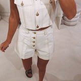 HEIDI ECRU DENIM TWO-PIECE SET