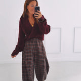 NINA BURGUNDY FRINGE PULLOVER