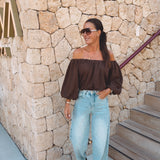 SANLUCAR BROWN BLOUSE