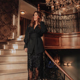 DIVA BLACK SEQUIN LACE SKIRT