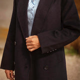 MAISIE LONG DARK BLUE COAT