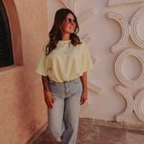 SOLSTICE LIGHT YELLOW CROPPED T-SHIRT