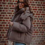 VANESSA TAUPE PUFFER JACKET