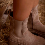 OKLAHOMA TAUPE SUEDE BOOTS