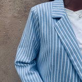 CHISPA BLUE STRIPED BLAZER