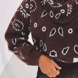 WINONA BROWN BANDANA SWEATER