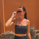 SALTAIR BLACK POLKADOTS TOP