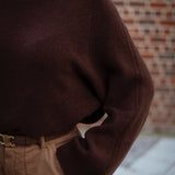 MACKENZIE BROWN KNIT SWEATER