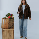 NELY BROWN LEATHER JACKET