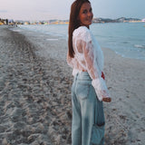 PUERTO WHITE LACE BLOUSE