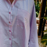 CIELO PINK STRIPED BLOUSE