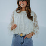 ARIANA ECRU LACE BLOUSE