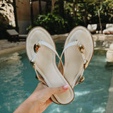 AMADO WHITE SLIPPERS