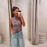 YUNA BLUE FLOWER TOP