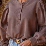 PATSY BROWN BUTTON SWEATER