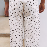 ECRU POLKADOTS BALLOON JEANS 9271