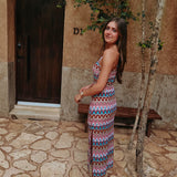 ASLI PINK SUMMER PRINT ONE SHOULDER DRESS