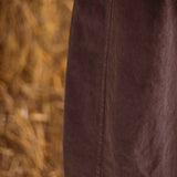 BROWN BALLOON VELOUR WIDE LEG PANTS