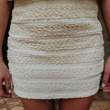 DIVERSION ECRU RUFFLE SKIRT