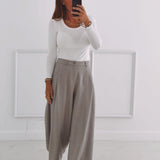 LIEKE GREY WIDE LEG PANTS
