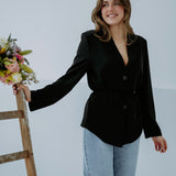 HELLO SPRING BLACK BLAZER