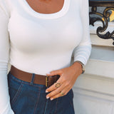 CLAIRE WHITE LONGSLEEVE SHIRT