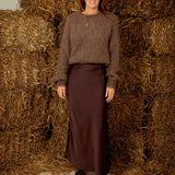 YSABEL TAUPE KNIT SWEATER