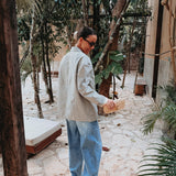 RESOLANA BEIGE CHECKERED BLAZER