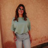 SOLSTICE DARK MINT CROPPED T-SHIRT