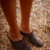 ARIA BROWN STUDS LOAFERS