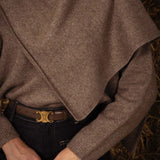 LIORA TAUPE CAPE SWEATER