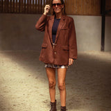 ALABAMA BROWN SUEDE BLAZER