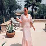 BABOUCHE PINK LACE DRESS