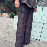 ROSA BROWN CROCHET PANTS