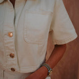 BEJAAD ECRU DENIM BLOUSE