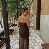 PASION BROWN CROCHET SKIRT