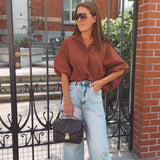 CELINE TERRACOTTA BLOUSE