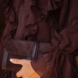 THELMA BROWN RUFFLE DRESS