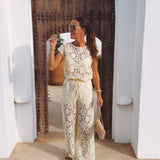 ES VEDRA YELLOW LACE BLOUSE