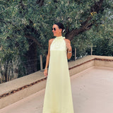 PRE-ORDER MOON OVER MARRAKESH YELLOW HALTER DRESS - PS THE LABEL